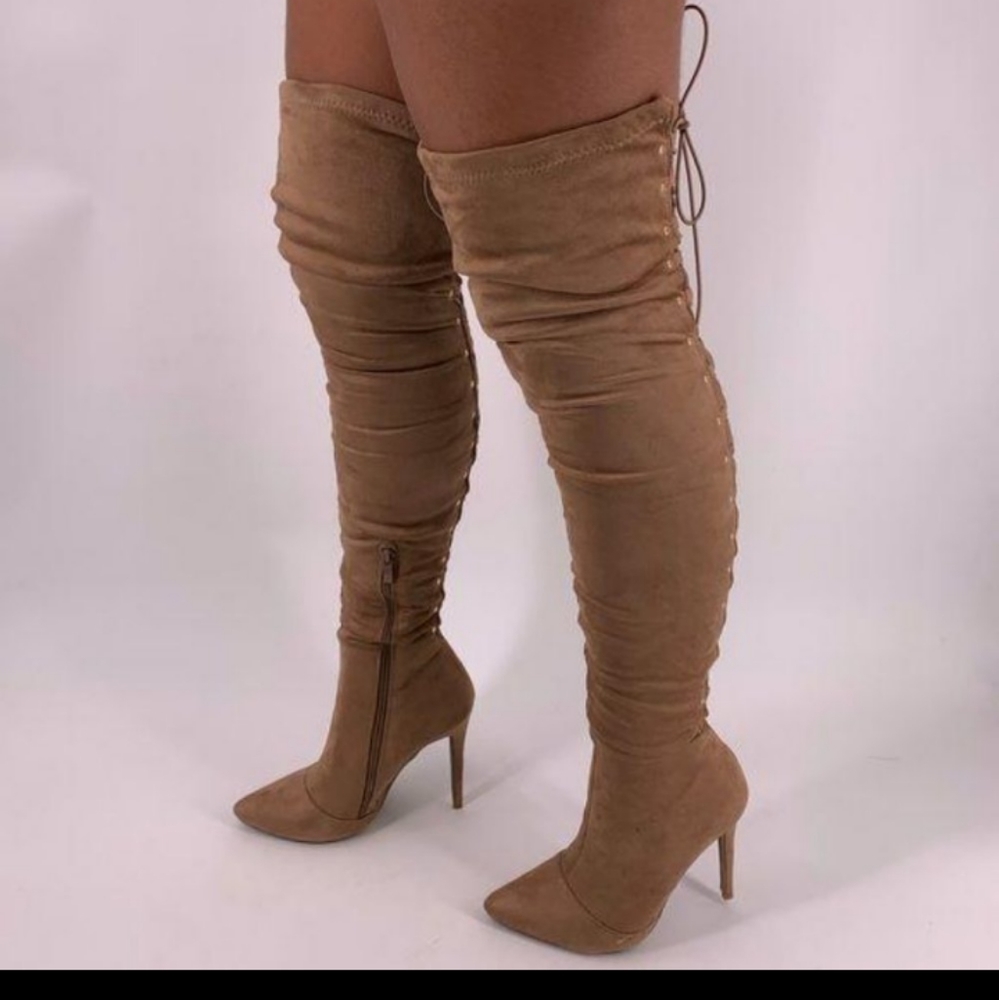 🆕 NIB Taupe Over the Knee Boots